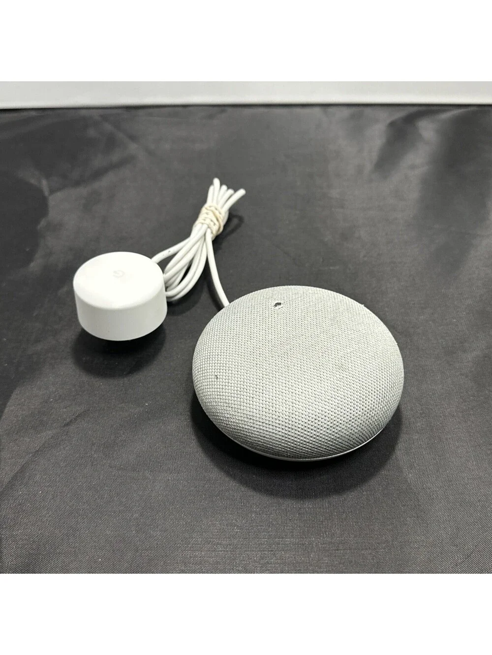 Google Home Mini Smart Speaker H0A 1st Gen w/ Power Adapter - Chalk